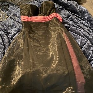 Strapless evening dress